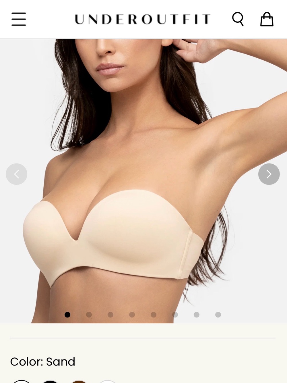 NEW Underoutfit 1248 No Strings Attached Strapless Bra size 2XL